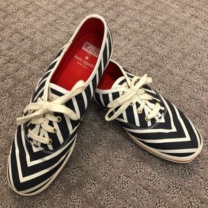 Kate Spade for Keds navy and white sneakers
